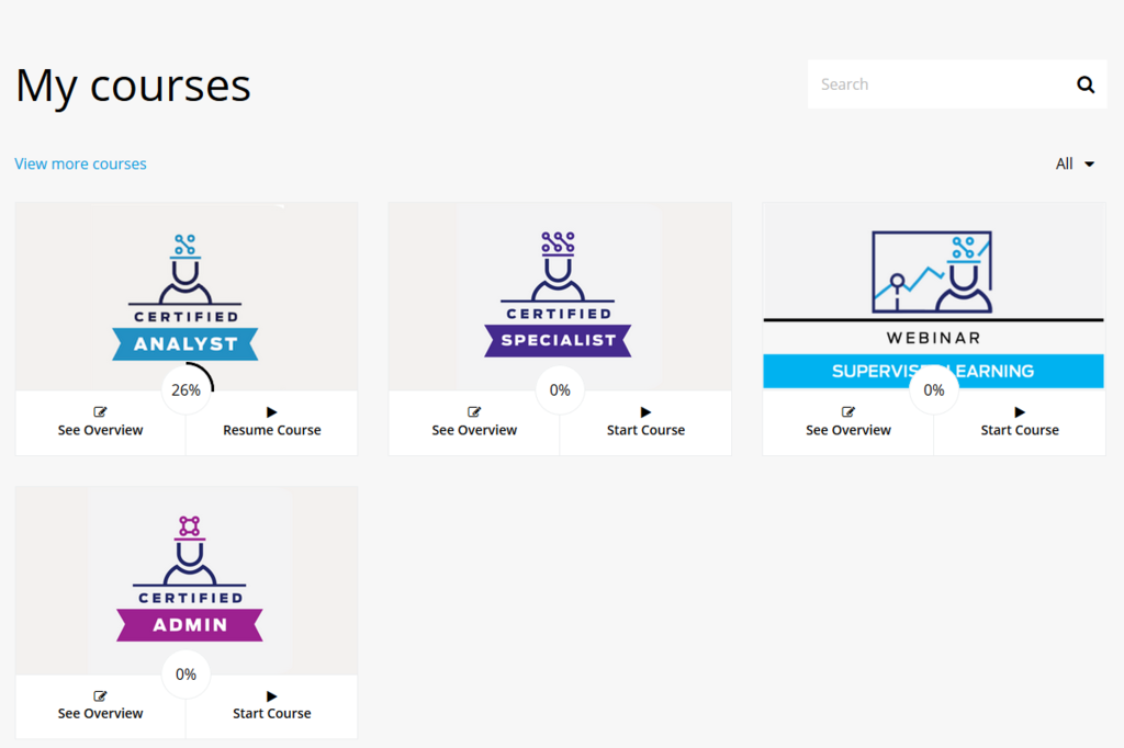 Training Dashboard