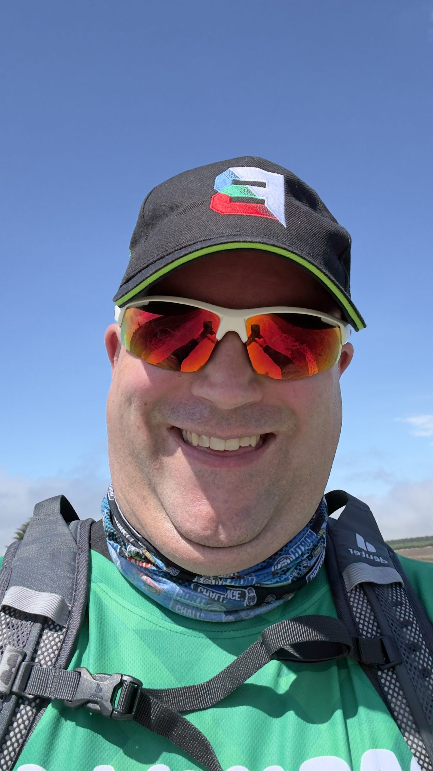 Out on the moors, blue sky, heat already building
