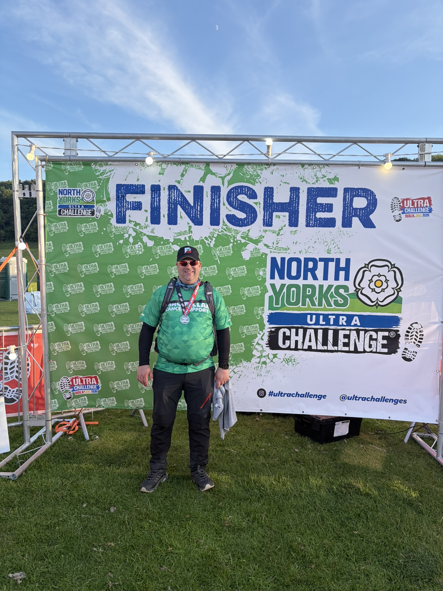 Crossing the line, finisher photo